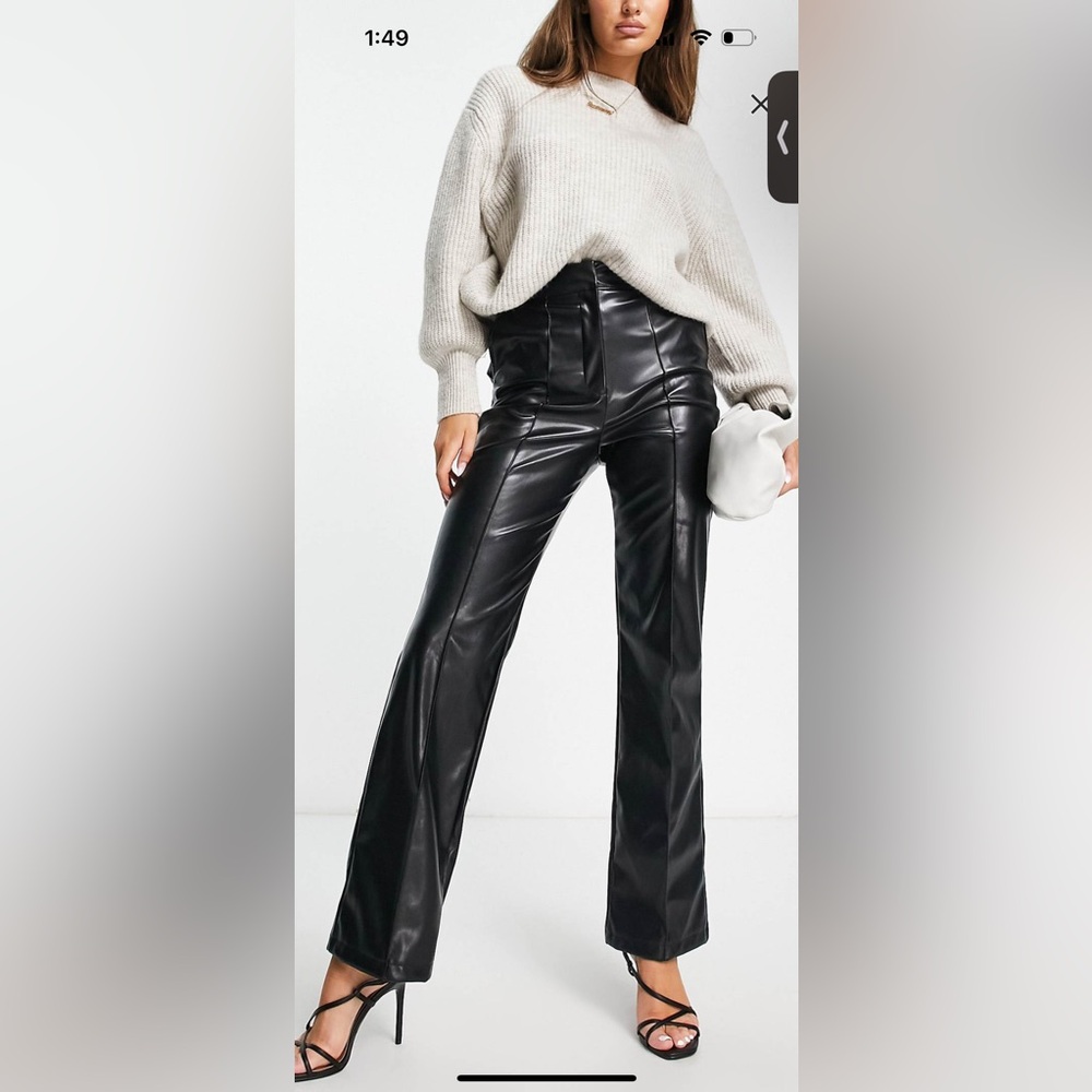ASOS Black Faux Leather Pants
